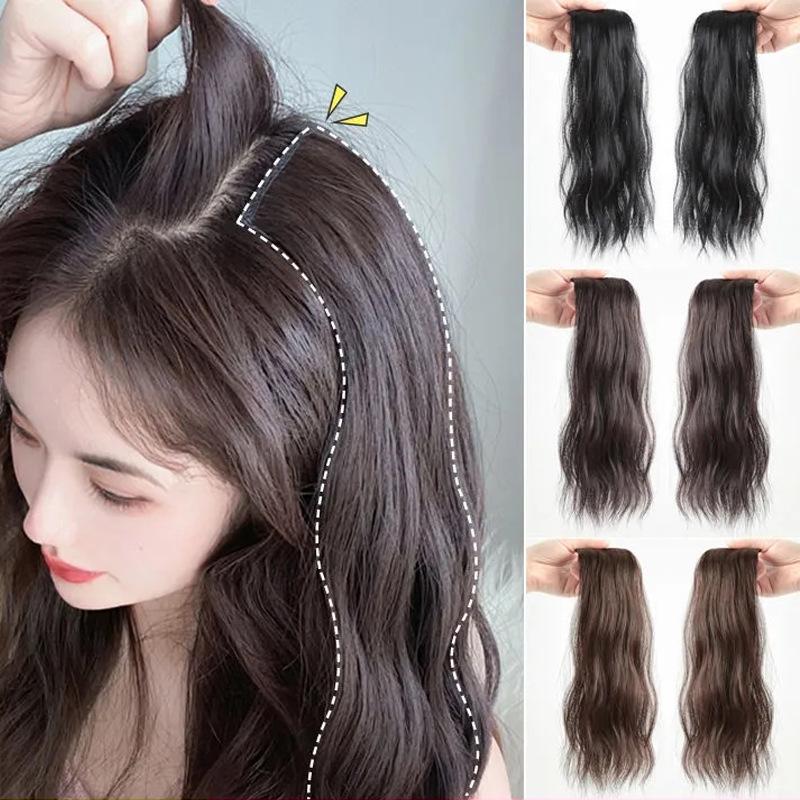 Natural Short Wave Hairpiece for Women: Invisible, Realistic Extension for Volume, Fluffy Long Curls, Forehead Wig
