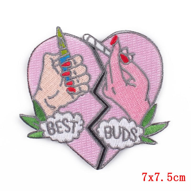 Cartoon Letters Applique Iron On Patches On Clothes Phrase/Text Embroidered Patches For Clothing Stickers Sewing Fusible Badges