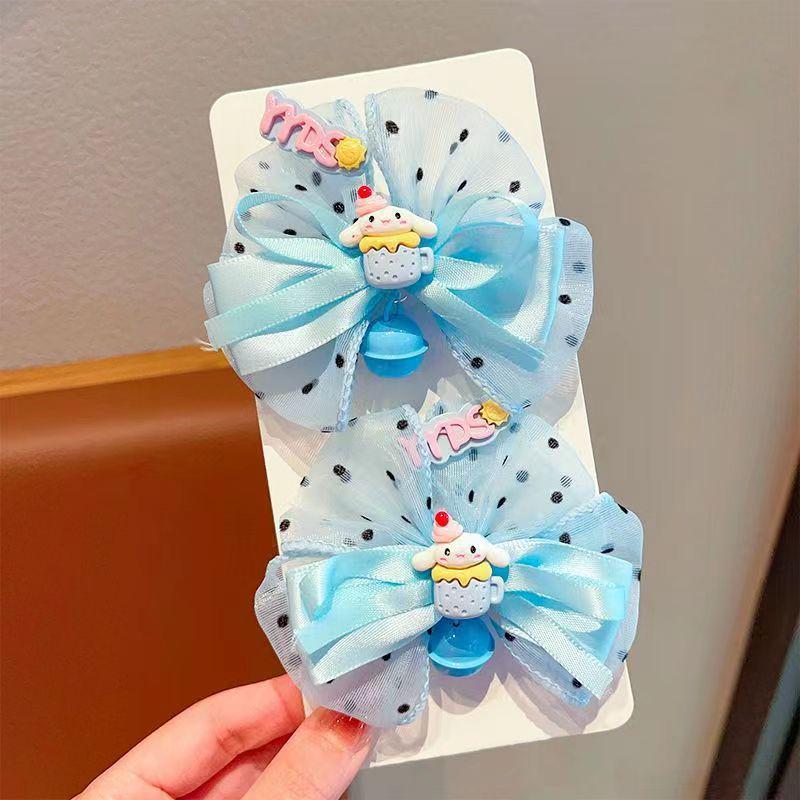 Kuromi Black & Purple Hair Accessories - Cute Bow Hair Clips for Girls and Babies