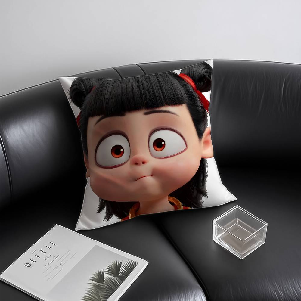 Movie N-Ne Zha Pillow Case Anti-dustmite Invisible Zipper Sofa Bed