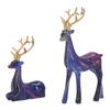 2PCS Deer Figurine Statue Realistic Resin Deer Cabinet Decoration for Living Room and Office BS8091