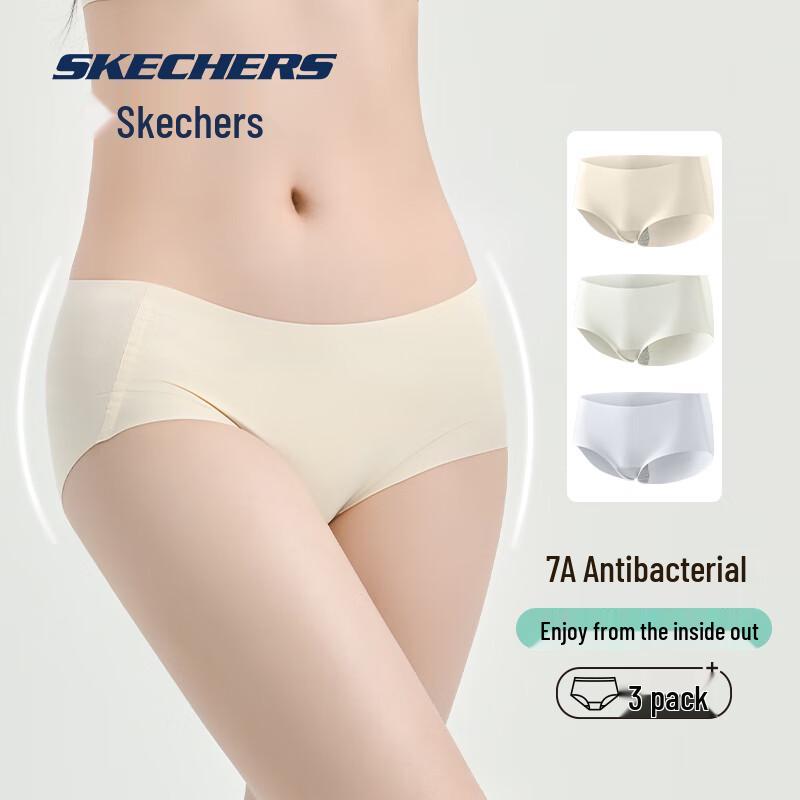 Skechers Women's 7A Antibacterial Seamless High-Waist Briefs 3-Pack