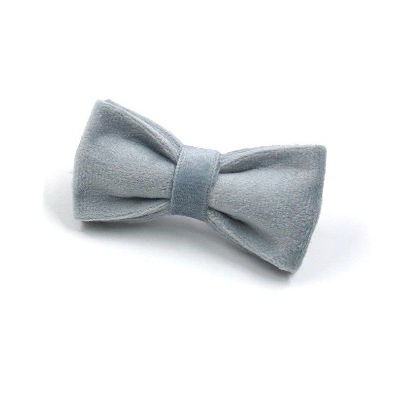Miha Boss Hazy Blue Plush Cat Collar with Laser Engraving Small