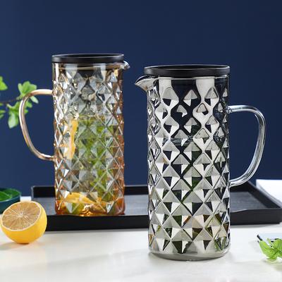 Tecnologia de jarra de vidro resistente ao calor de grande capacidade chaleira fria de vidro chaleira de suco espessada chaleira fria doméstica