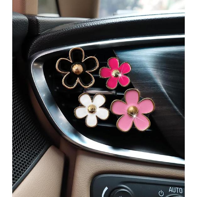 Daisy Flower Car Air Freshener Vent Clips, 8 Pcs Cute Car Accessories for Women Interior, Girly Decor Essentials, Truck Accessories, for Bathroom