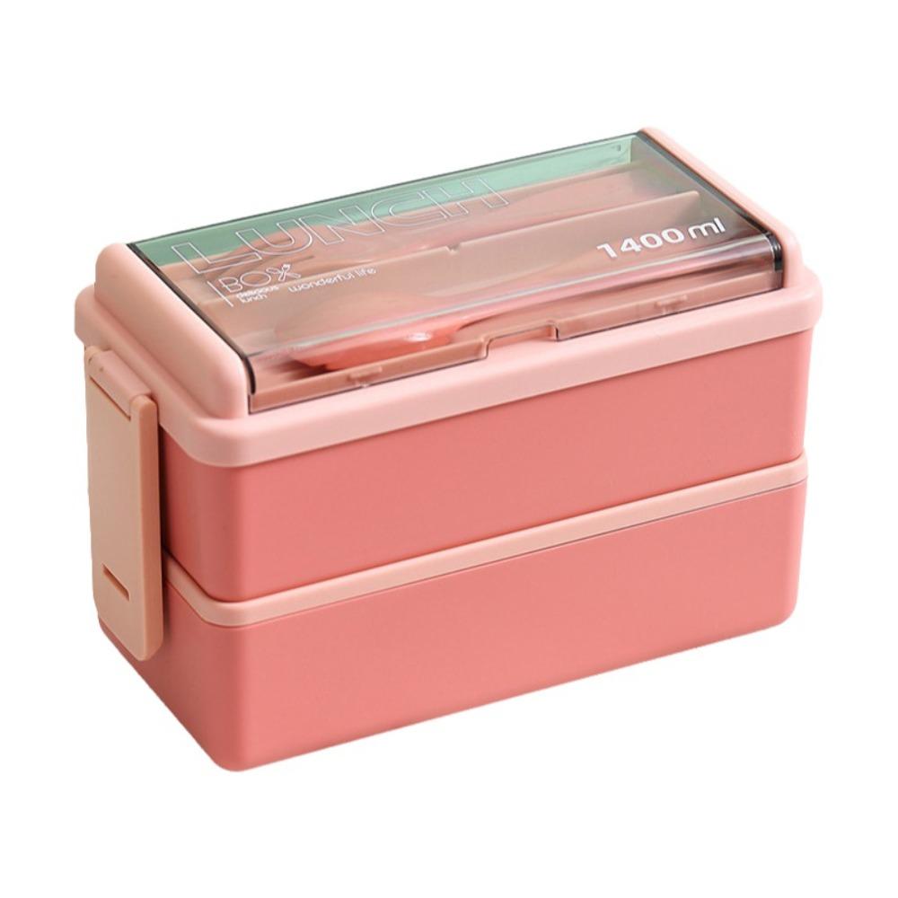 700/1400ml Capacity Portable Lunch Box Leakproof Design Dinnerware Set Camping Use