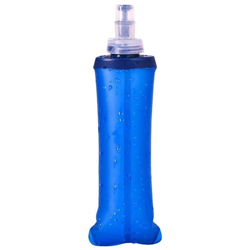 

250ml Soft Water Kettle Solid color Foldable Soft Water Bottle Bag Outdoor Sport Hydration Bladder for Camping Hiking Climbing 0.25L