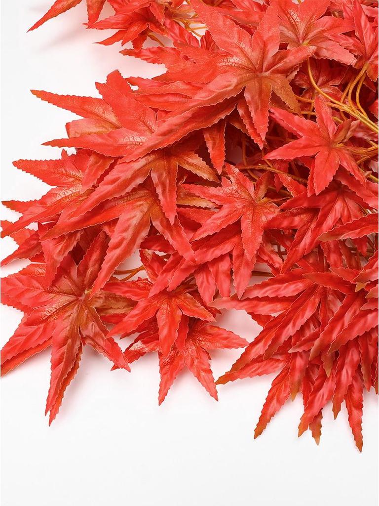 Artificial Red Maple Leaves for Indoor/Outdoor Decor and Landscaping