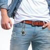 Uhr Schlüsselanhänger Clip Karabiner Uhr Taschenuhr Analog Wasserdicht Klettern Taschenhalter Silber Grün Modisches Accessoire Herrn Damen