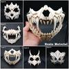 5 Styles Japanese Dragon God Mask Halloween Cosplay Resin Mask Eco-Friendly Animal Theme Party Animal Skull Mask Latex Mask