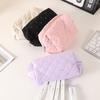 Cotton Quilted Makeup Bag With Large Capacity For Students And Girls