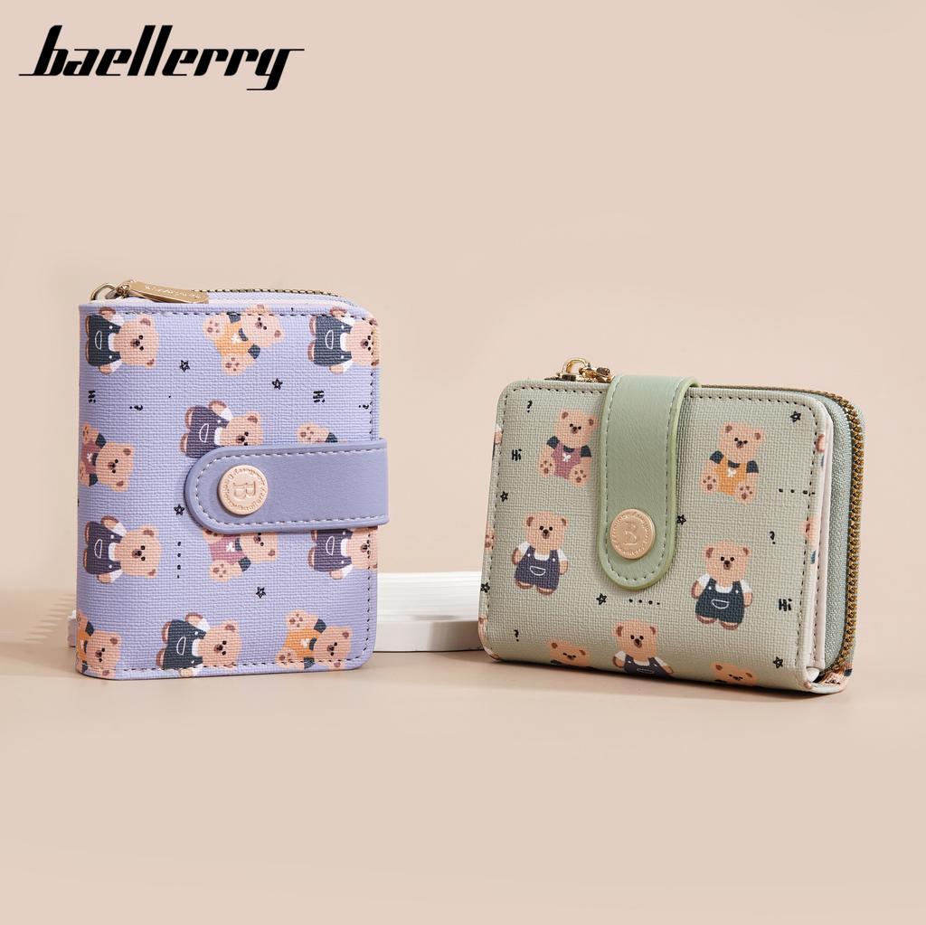 New women's short wallet women's high-end student cartoon bear pu wallet fashion zipper small wallet women