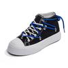Autumn New Thick-soled High-top Canvas Shoes Women's Big Head Shoes Student Casual Heightening Shoes Rubber Shoes