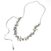 Fashionable Wheat Spiked Sequins Tassels Necklace Metal Steel Clavicle Chain with Versatile Wear Option for Girls