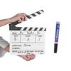 Professional Acrylic Clapboard Dry Erase TV Film Movie Director Cut Action Scene Clapper Board Slate With Marker Pen Eraser