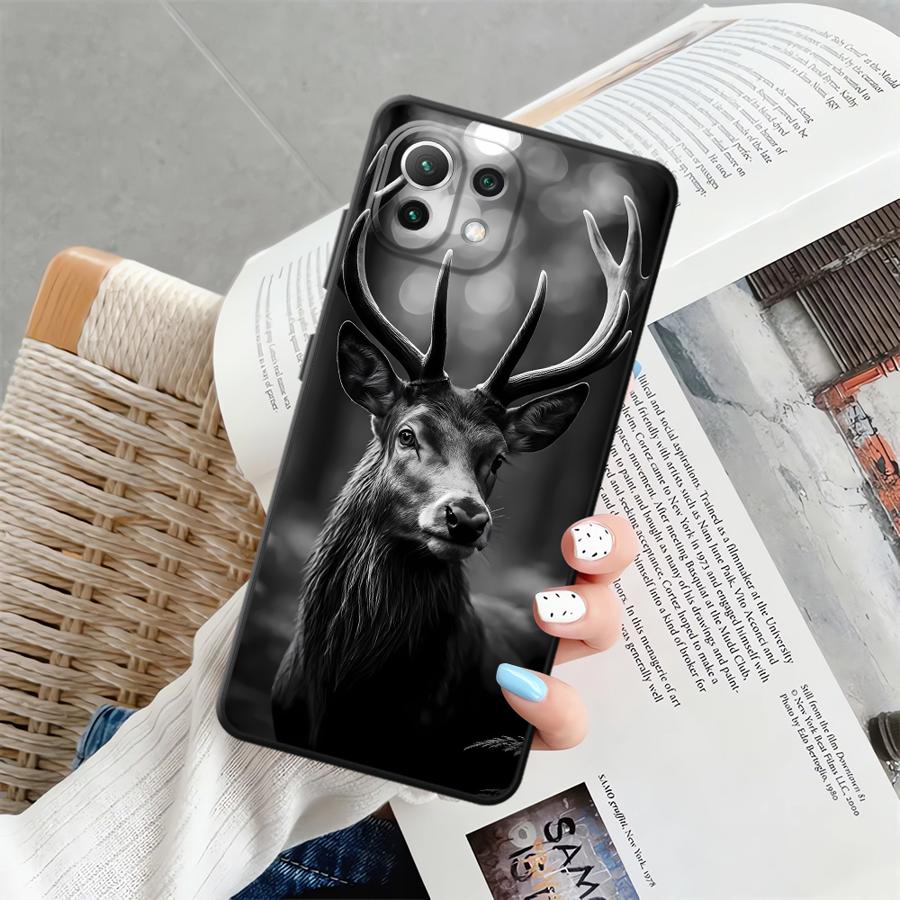 Dark Patterned Deer Funda Phone Cover Case for Xiaomi Mi 12 11 12T Pro 14 12X 10T 13 Lite 11T