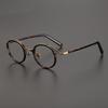 Handmade High Quality Vintage Acetate Glasses Frame Men Round Luxury Designer Eyeglasses Frame Women Retro Korean Brand Eyewear