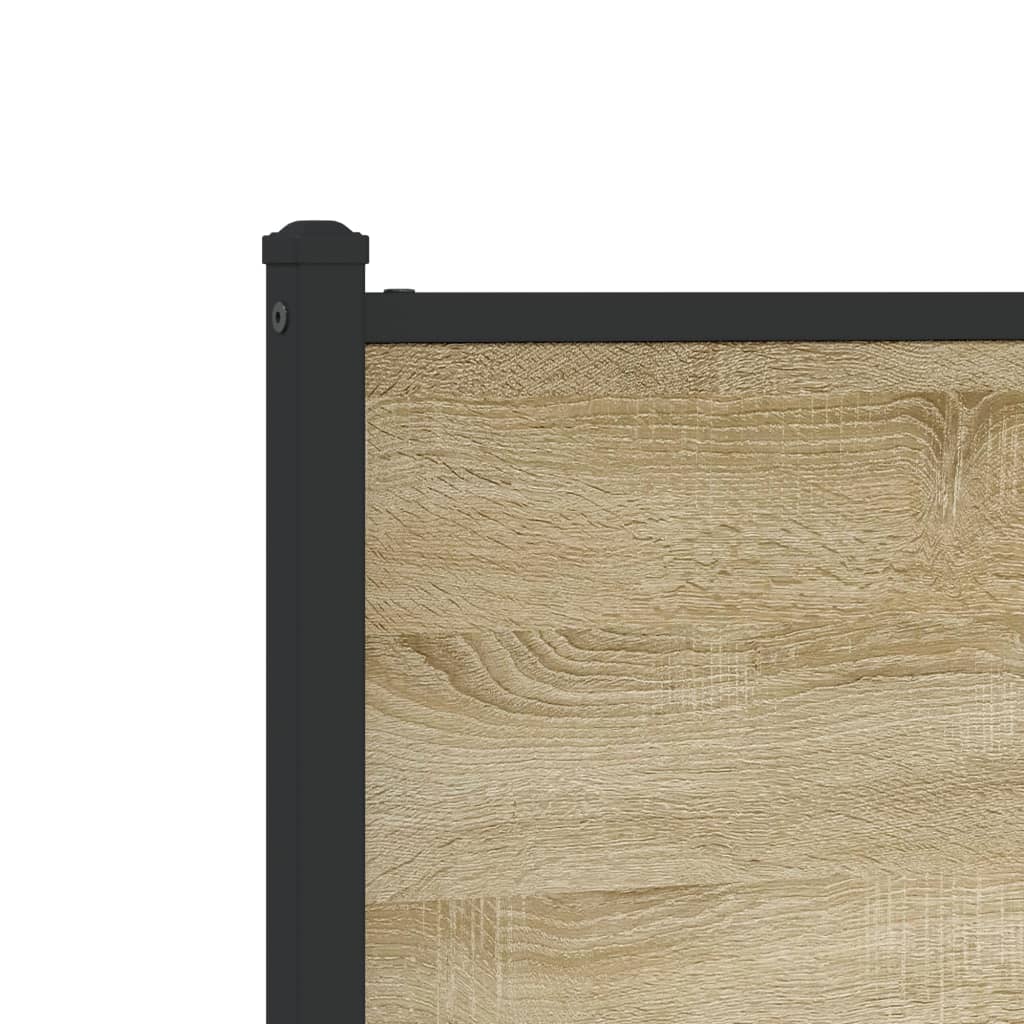 Metal Bed Frame Without Mattress Sonoma Oak Finish 90 X 200 Cm