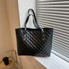 Chic Black White Pink Tote Bag Fashionable Women's Shoulder Purse For Daily Use