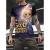 Camiseta Wolf 2025 Para Homens Estampa Animal Manga Curta Top 3D Casual Street Camiseta Masculina Oversized Camiseta Masculina Roupa Vintage