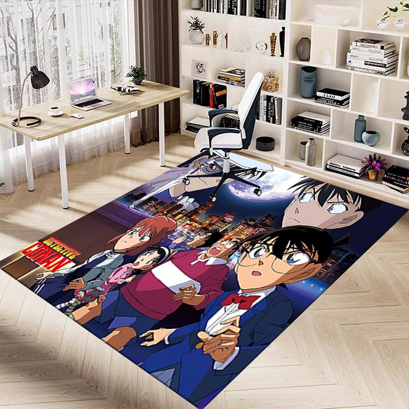 1pc Detective Conan Mystery Carpet for Playroom Bedroom Living Room Sofa Home Decor,kids Game Area Rug Non-slip Floor Mat Y72316