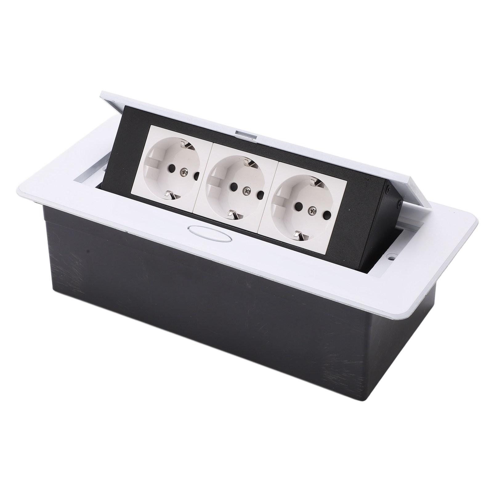 

Power Socket Recessed Bounce Design Power Strip Embedded Desktop Outlet for Office School