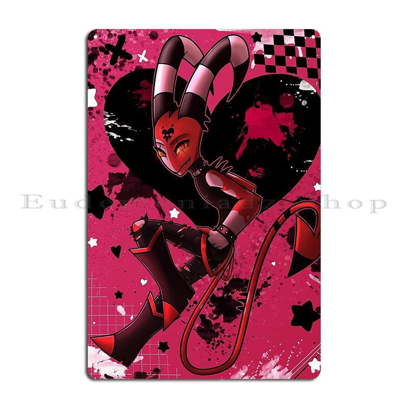 Helluva Bosses Metal Plaque Poster Wall Plaque Garage Club Cinema Kitchen Customize Helluva Boss Tin Sign Poster