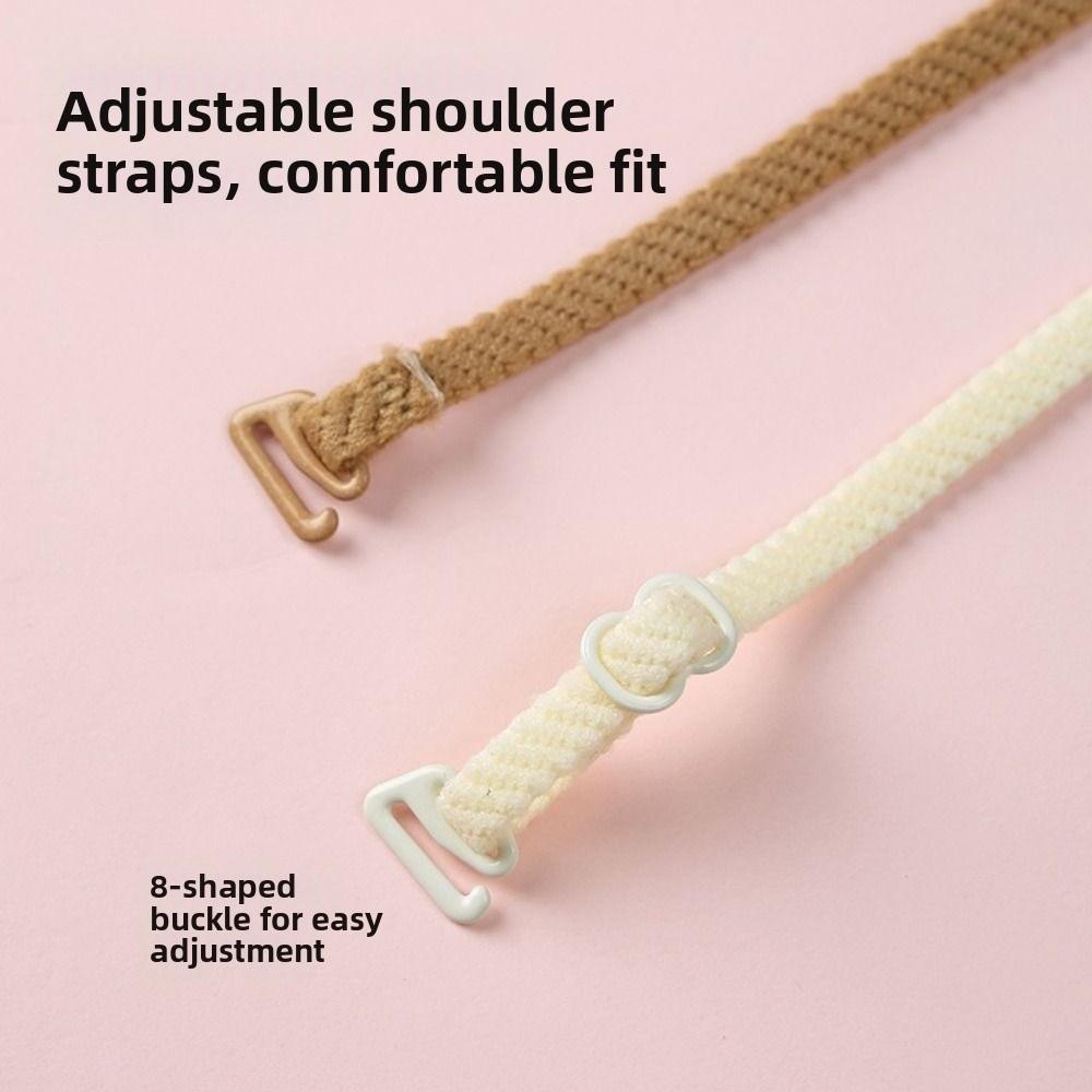 2Pcs Elastic Bra Straps Slip Resistant Lingerie Accessories  Underwear Matching