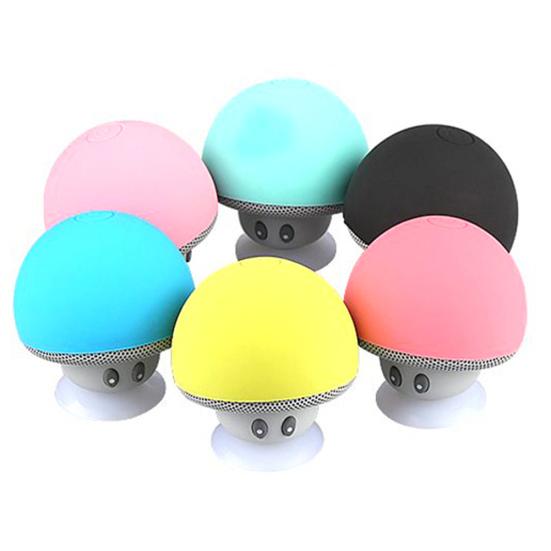 Portable Mini Cute Mushroom Waterproof Sucker Bluetooth-compatible Speaker Bass Sound Box