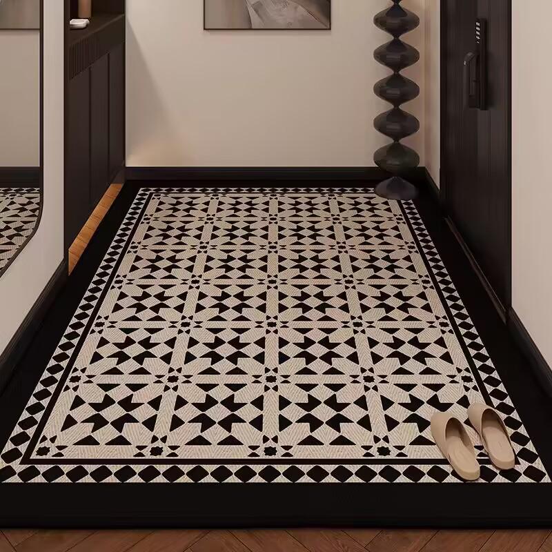 Premium Non-Slip Dirt-Resistant Cuttable Entrance Doormat with Cloth Backing - Easy to Clean Entryway Carpet