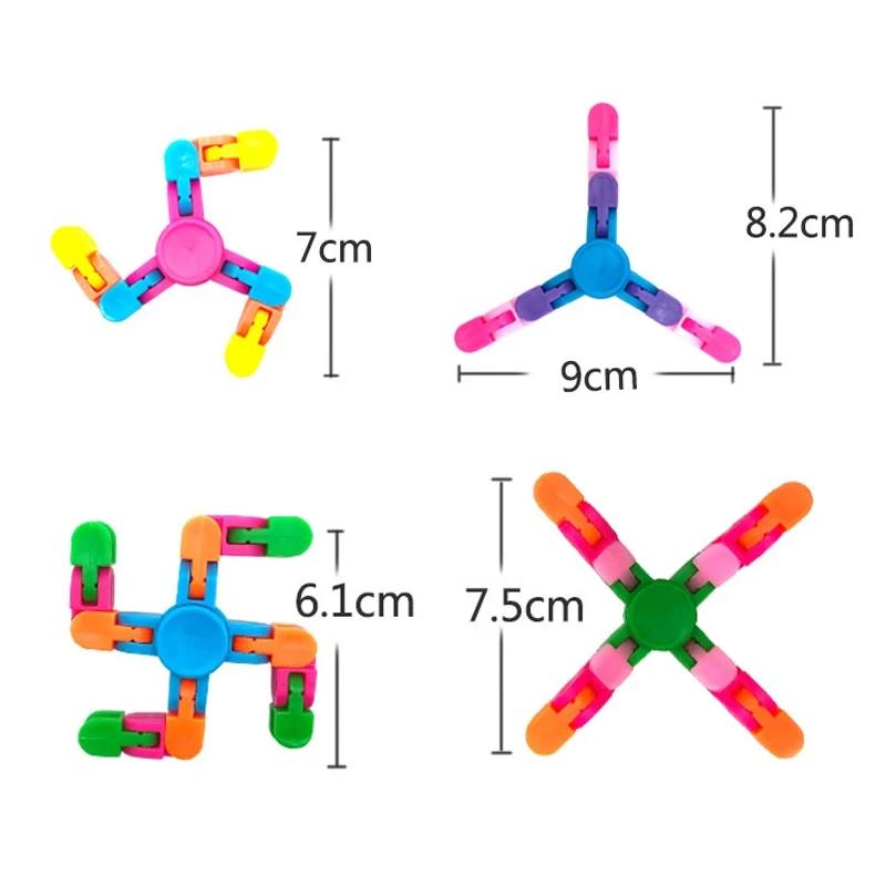 Non-Toxic Variety Fingertip Gyro Parent-Child Games Four-Link Bicycle Chain Top Decompression Toy Fidget Spinner Desk Toy
