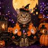 Mantello Decorativo per Animali Domestici Costume da Strega per Gatto di Halloween Mantello Fantasma Carino Costume Divertente per Feste Abbigliamento per Festival Cosplay da Gattino per Accessori Festivi
