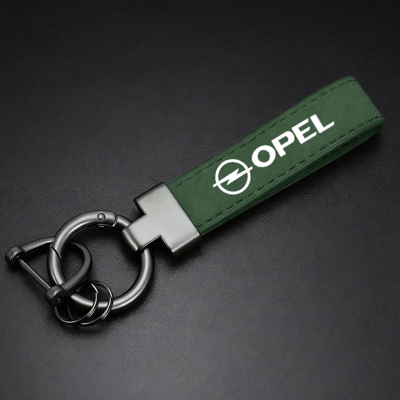 For Opel Astra Insignia Vivaro Corsa Mokka Zafira Vectra OPC Vauxhall Meriva High-Grad Suede Leather Key Chain Car Keychain