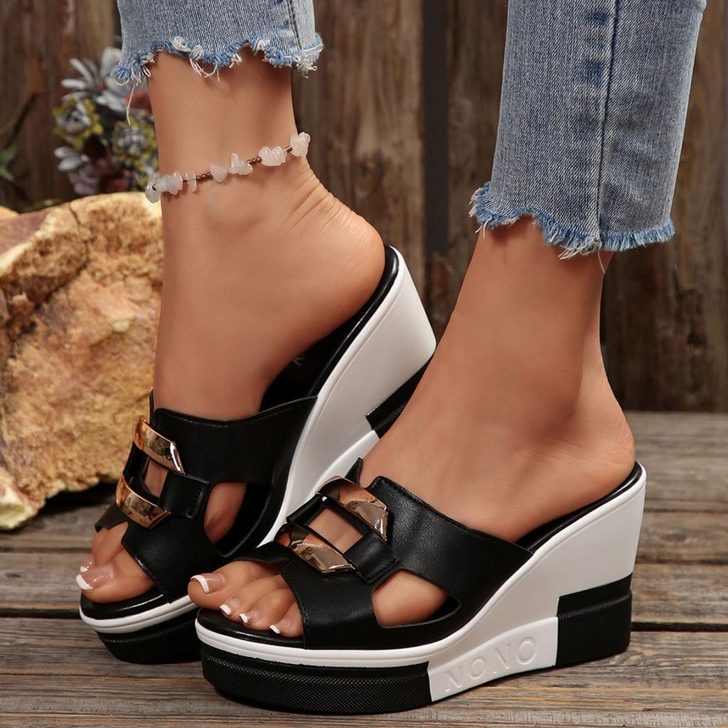 2026 New Improve Fashion Student Roman Lady Shoes Summer Wedge Thick Platform Women Sandals Slip On Versatile Sandalias Mujer