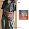 Retro Oil Paint Cotton Linen Headband Silk Small Square Scarf Women Thin Design Waist Decorative Scarf Headband Headscarf 4w923
