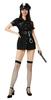 Kanaelun Police Costume Set Size Includes and Fishnet Tights 5-Piece (Black, L) - Dress, Hat, Belt, Handcuffs, Baton,