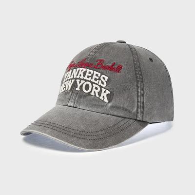 MLB Vintage Color Wash Unstructured Ball Cap NY (Charcoal Grey)