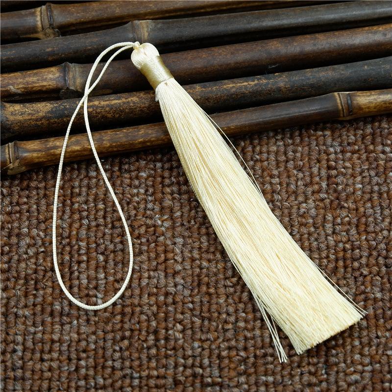 12 cm Eis-Seide Quasten Suizi Antik Langer Hänge-Spitzenfächer Anhänger Antikes Cheongsam Hanfu Quastenanhänger Handgefertigtes Zubehör