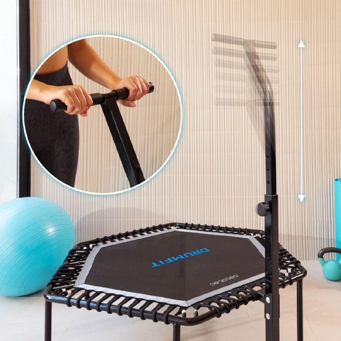 Trampoline Fitness - CECOTEC - Drumfit Jump 1270 - 127 Cm - 6 Adjustable Heights - Non-slip Handle