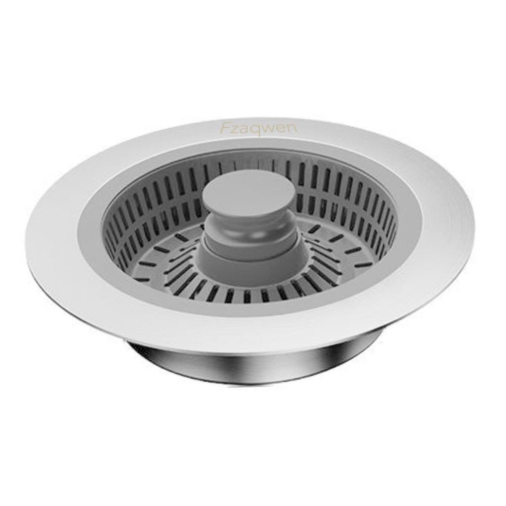 Kitchen Sink Strainer and Stopper Combo Drain Cover Anti Clogging Metal Accessories Practical Effectively Popup Sink Stopper