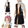 Natsu Tail Fairy Dragneel Cosplay Top Skirt Scarf Full Set Halloween Costume