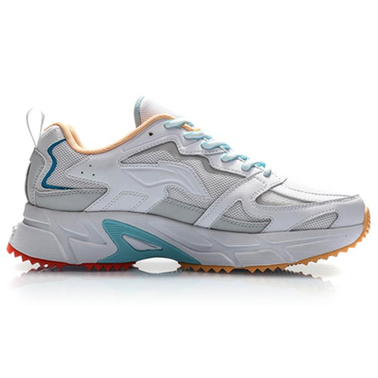 Li Ning Abrasion Resistant Breathable Low Top Running Shoes Women's Antarctic Gray ARLQ004-3