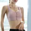 Women's Front Zipper Sports Bra - Shockproof, Yoga-Friendly, with Shaping and Beautiful Back Design for Autumn Fitness