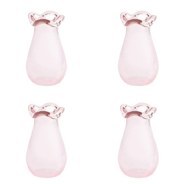 4pcs Cats Whisker Collector Glass Container Miniature Plant Jars Pet Furs Organizers Decorative Home Accessory