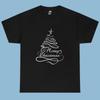 Merry Christmas Design T Shirt Comfortable Heavy Cotton Black Size XL