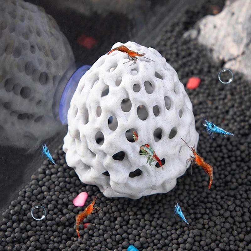 Shrimp Hides for Aquarium Shrimp Fish Tank Decoration Betta Fish Hide Cave for Small Fish Porous Stable Aquarium Hideouts Cave