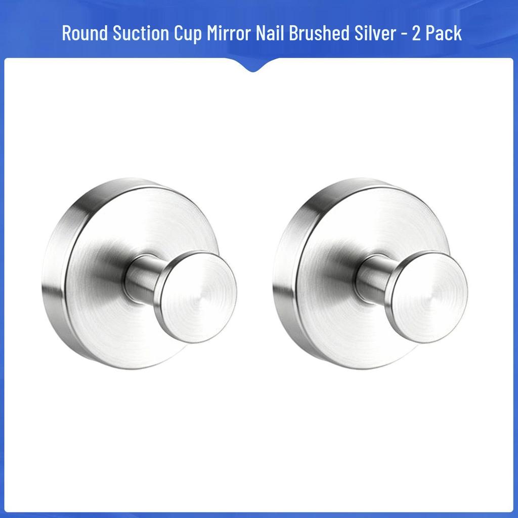 Stainless Steel No-Drill Suction Cup Hook for Kitchen & Bathroom