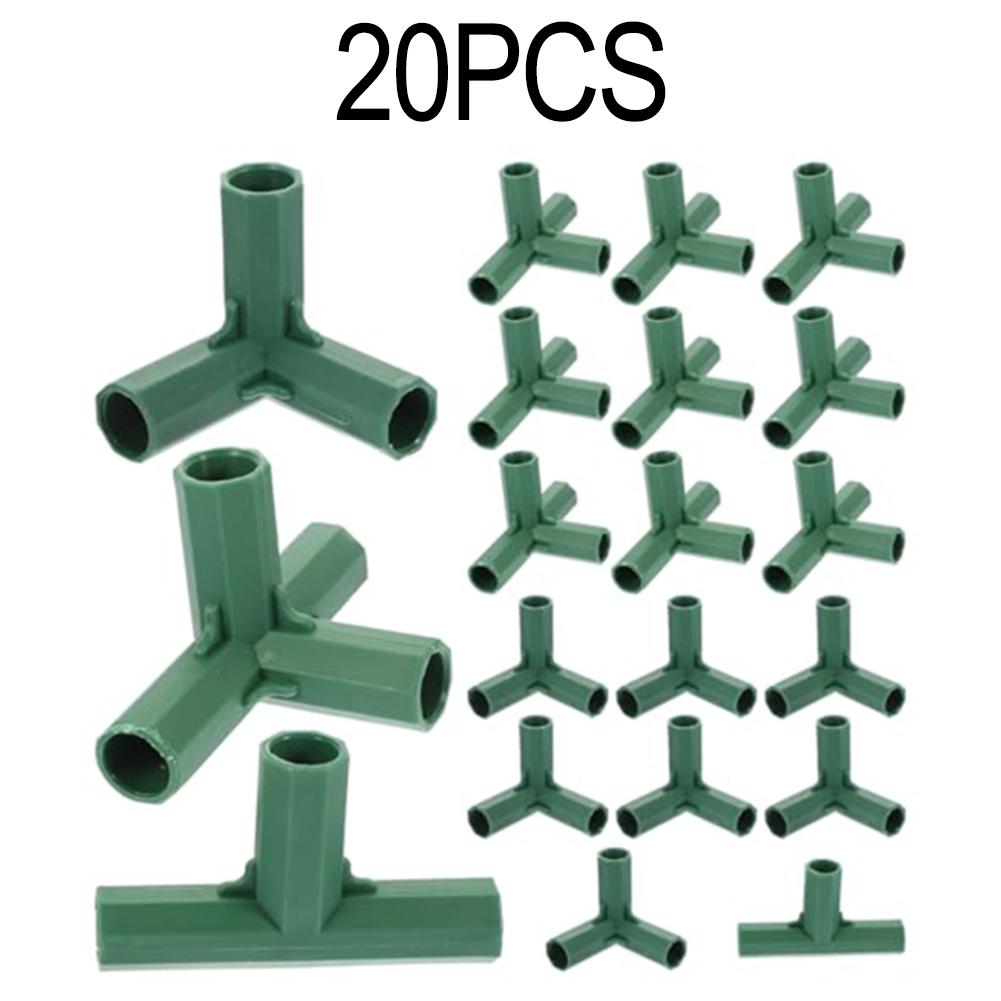 16mm Pflanzenstützverbinder Rundrohr Festverbindung Dreiweg Vierweg Fünfweg Gewächshausrahmen Bauverbinder