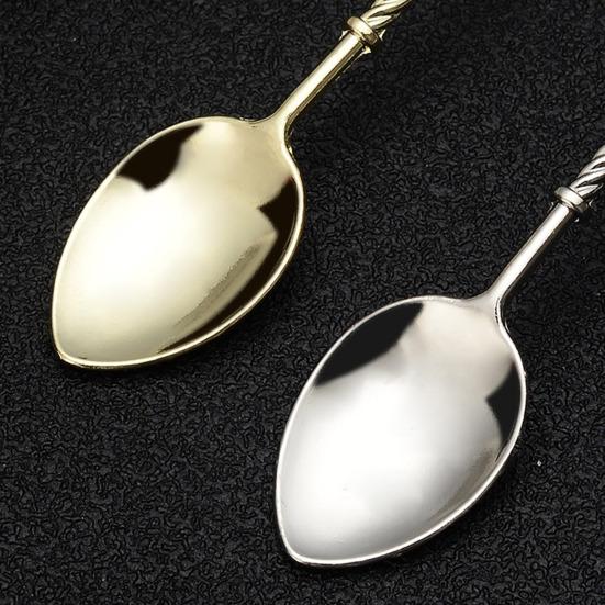 Vintage Coffee Spoon No Odor Exquisite Flower Carving Soup