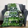 Golf Enthusiast Quotes Cozy Personalized Blanket Customize Your Name Ultra Soft For Sofa Couch Office Bed Picnics For All Occasions Modern Best